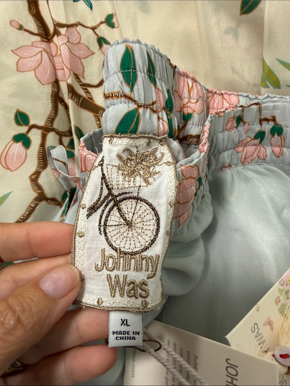 Johnny Was Pribasa Arya Pant (lined) Crane and bamboo garden print - Picture 6 of 13